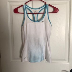 Nike Dri-Fit Sheer Razorback Tank Built in Bra S